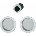 Poigne porte coulissante rosace ronde - chrom satin - 4920 hoppe