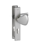 Poign�es porte pali�re sur plaques - cl� i - gauche - satin� - flex vachette