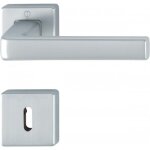 Poignes de porte sur rosaces aluminium anodis - chrom satin dublin - cl l hoppe