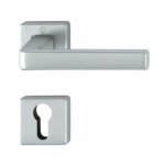 Poignes de porte sur rosaces aluminium anodis - chrom satin dublin - cl i hoppe