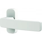Poignées de porte sur rosaces étroites quad pour menuiserie aluminium - blanc brillant vachette Poignées de porte sur rosaces étroites quad pour menuiserie aluminium - blanc brillant vachette