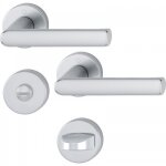 Poign�es de porte sur rosaces hambourg - finition argent - condamnation hoppe