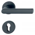 Poignes de porte sur rosaces hambourg - finition noir mat - cl i hoppe