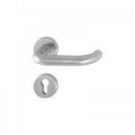 Poignes de porte sur rosaces rondes en inox paris - cl i hoppe