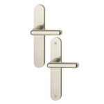 Poignes sur plaques bec - de - cane - alu champagne - cortina hoppe