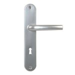 Poignes sur plaques bec - de - cane - aluminium argent - lisbonne fsb