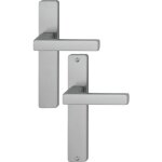 Poign�es sur plaques bec de cane - aluminium aspect inox - toulon hoppe