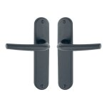 Poign�es sur plaques bec - de - cane - aluminium noir mat - san diego hoppe