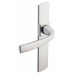 Poign�es sur plaques bec de cane - chrome velours - muze vachette