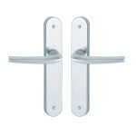 Poign�es sur plaques bec - de - cane - ea 195 mm - argent - san diego hoppe