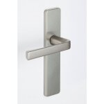 Poign�es sur plaques bec - de - cane - entraxe 165 mm - anodinox - kaza vachette