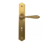 Poign�es sur plaques bec - de - cane - laiton patin� - nevers bouvet