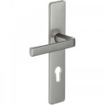 Poignées sur plaques condamnation - aluminium anodinox - kaza vachette Poignées sur plaques condamnation - aluminium anodinox - kaza vachette