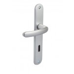 Poignes sur plaques cl l - aluminium argent - budget vachette