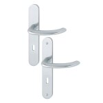 Poign�es sur plaques cl� l - aluminium argent - marseille hoppe