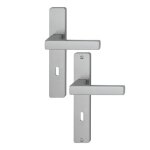 Poign�es sur plaques cl� l - aluminium aspect inox - toulon hoppe
