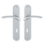 Poign�es sur plaques cl� l - aluminium chrome satin - ibiza hoppe