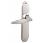 Poign�es sur plaques cl� l - aluminium chrom� velours - twist vachette