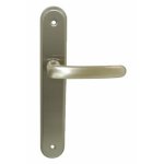 Poignes sur plaques bec - de - cane - aluminium nickel mat - auber cadap