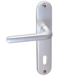 Poign�es sur plaques cl� l - entraxe 165 mm - alu argent bricozor