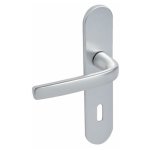 Poign�es sur plaques condamnation - entraxe 165 mm - argent - logio vachette