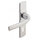 Poign�es sur plaques cl� l - entraxe 165 mm - chrom� velours - artis vachette