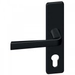 Poign�es sur plaques cl� i - entraxe 165 mm - noir - kaza vachette