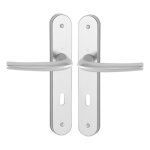 Poign�es sur plaques cl� l - entraxe 195 mm - argent - san diego hoppe