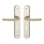 Poign�es sur plaques cl� l - entraxe 195 mm - champagne - san diego hoppe