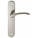 Poignes sur plaques bec - de - cane - acier nickel mat - diane cadap