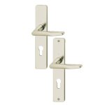 Poignes sur plaques cl i - alu champagne - porte 58 - 67 mm - zrich hoppe