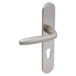 Poignes sur plaques cl i - aluminium anodis argent - orca vachette