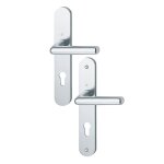 Poignes sur plaques cl i - aluminium argent - cortina hoppe
