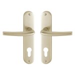 Poign�es sur plaques cl� i - aluminium champagne - san diego hoppe