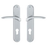 Poign�es sur plaques cl� i - aluminium chrome satin - ibiza hoppe