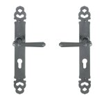 Poignes sur plaques cl i - aluminium gris mtal - elba hoppe