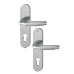 Poign�es sur plaques cl� i - aspect inox - ea 165 mm - new york hoppe