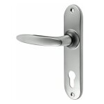 Poign�es sur plaques cl� i - chrom� velours - entraxe 195 mm - jazz vachette