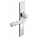 Poign�es sur plaques cl� i - chrome velours - muze vachette