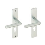 Poignes sur plaques cl i - col rallong ext / int - argent - golf vachette