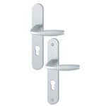 Poign�es sur plaques cl� i - aluminium argent - 38 - 47 - new york hoppe