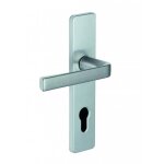 Poign�es sur plaques cl� i - entraxe 165 mm - argent - kaza vachette