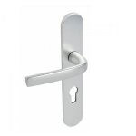Poignes sur plaques cl i - entraxe 195 mm - alu argent - logio vachette
