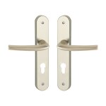 Poign�es sur plaques cl� i - entraxe 195 mm - champagne - san diego hoppe