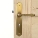 Poign�es sur plaques cl� l - laiton patin� - nevers bouvet