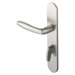 Poign�es sur plaques condamnation - aluminium anodis� argent - orca vachette