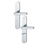 Poign�es sur plaques condamnation - aluminium argent - cortina hoppe