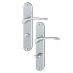 Poign�es sur plaques condamnation - aluminium chrome satin - ibiza hoppe