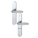 Poign�es sur plaques condamnation - aluminiun argent - verona hoppe