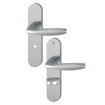 Poign�es sur plaques condamnation - aspect inox - ea 165 mm - new york hoppe